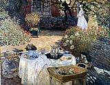 Monet Canvas Paintings - Monet The Luncheon